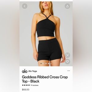 Goddess ribbed crop top